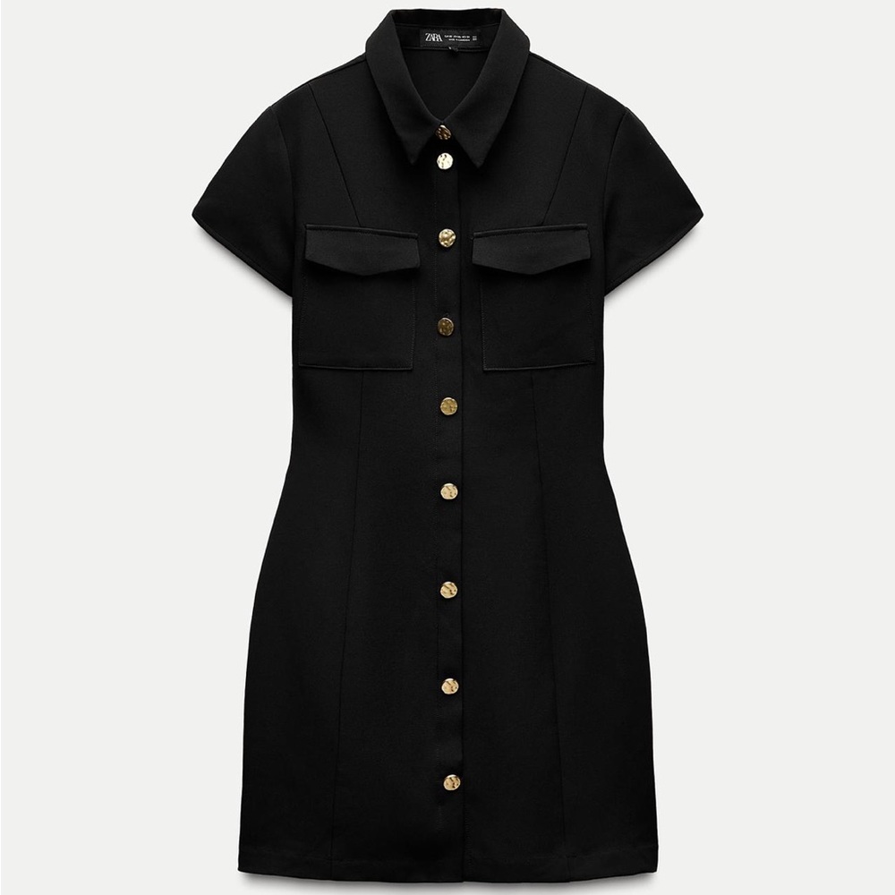 COPY - Zara gold button down dress